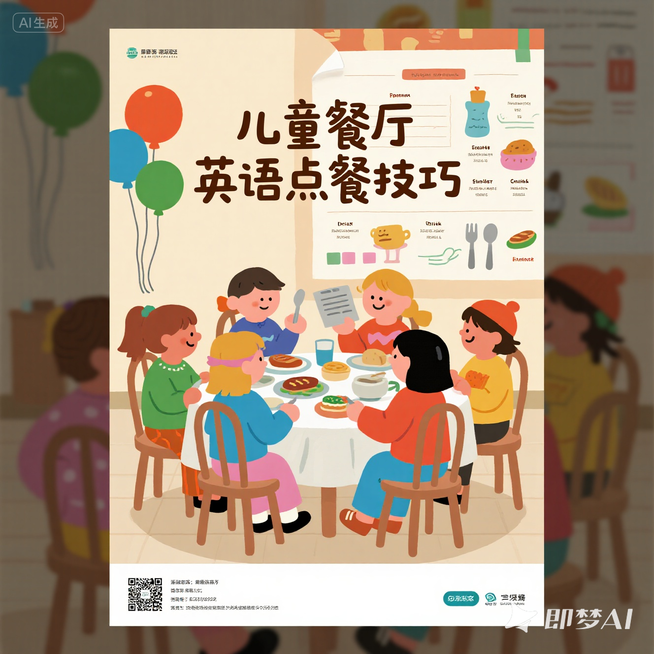 英语点餐技巧：儿童餐厅应用？