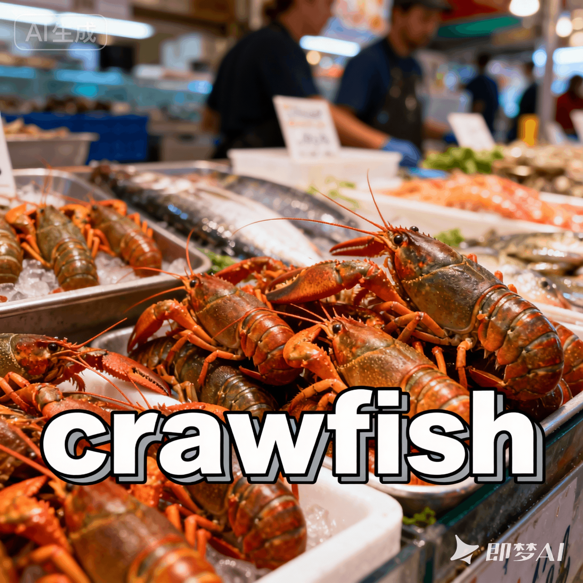 crawfish是什么意思_crawfish怎么读_音标ˈkrɔ-fɪʃ